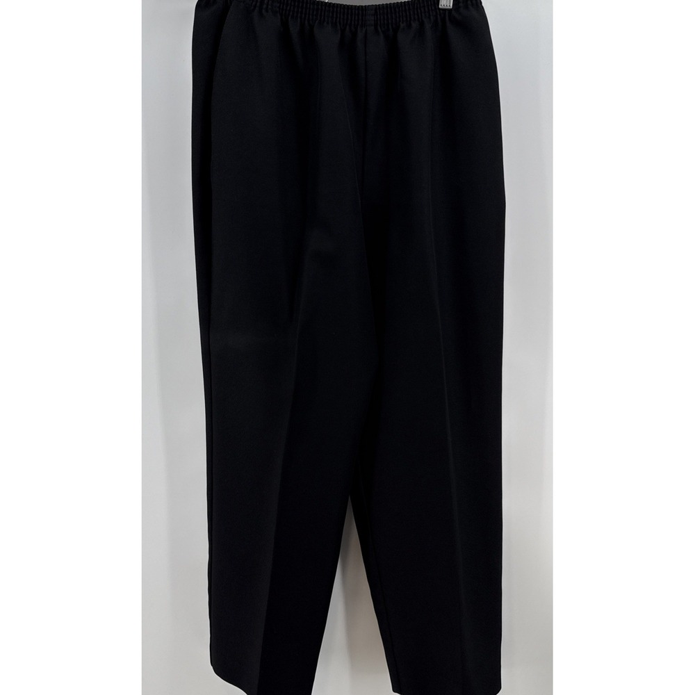 Women's Alfred Dunner‎ Black Elastic Back Dress Pants, Size 16Petite